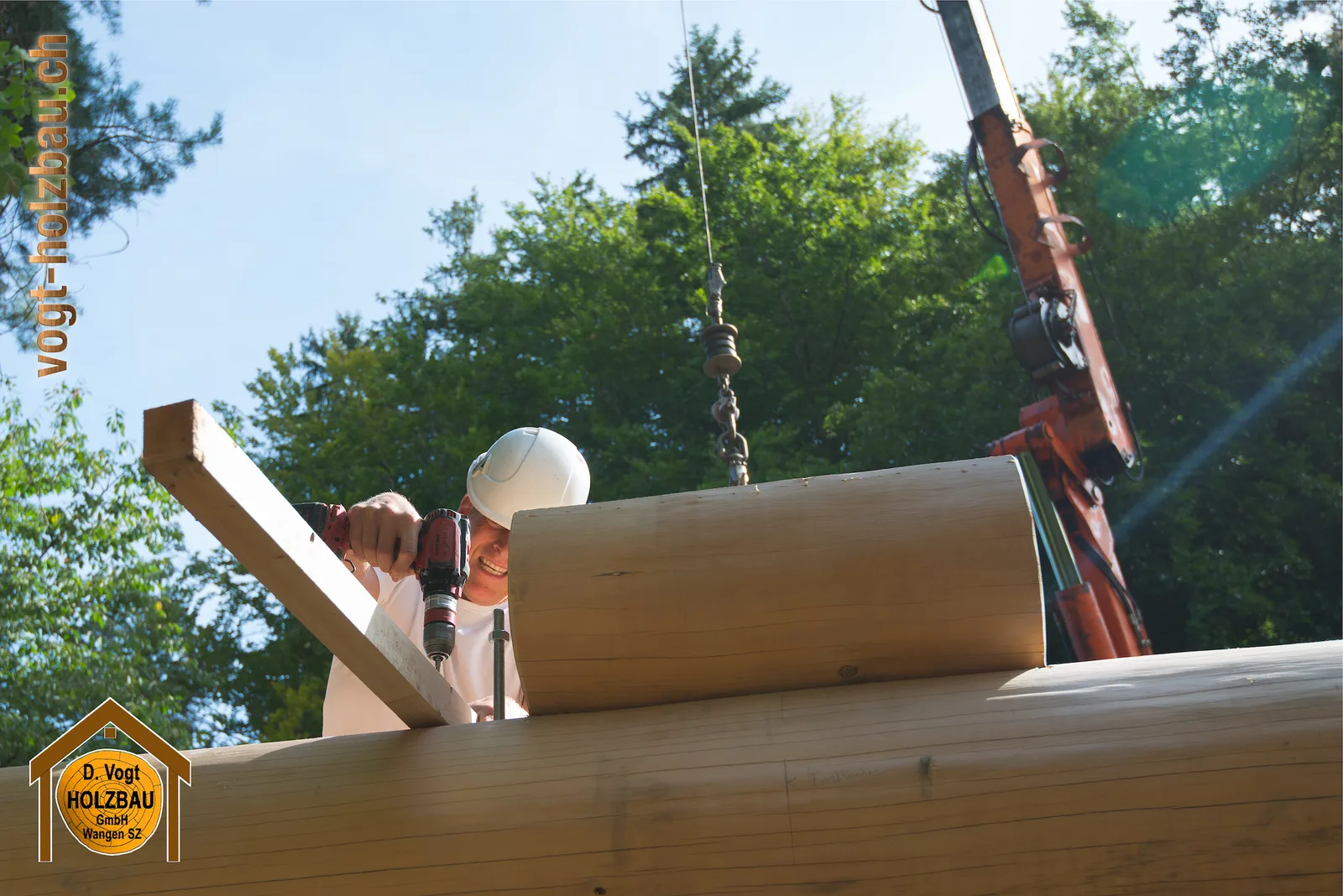 Blockhaus Gruobi: Aufrichte beim Spielplatz in Pfäffikon SZ