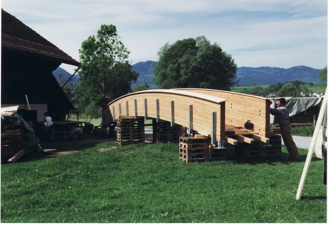 Spanholzbrücke mit grosser Spannweite