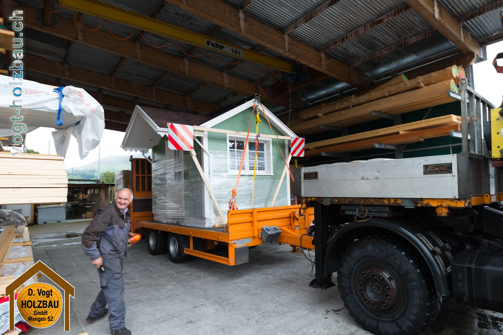 Transport des Häuschens