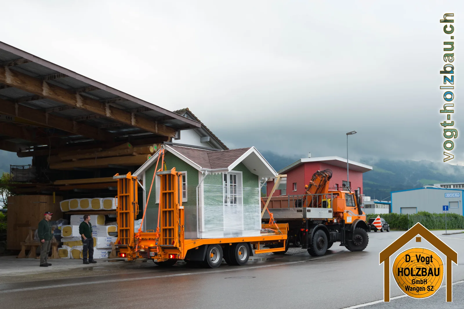 Transport des Häuschens