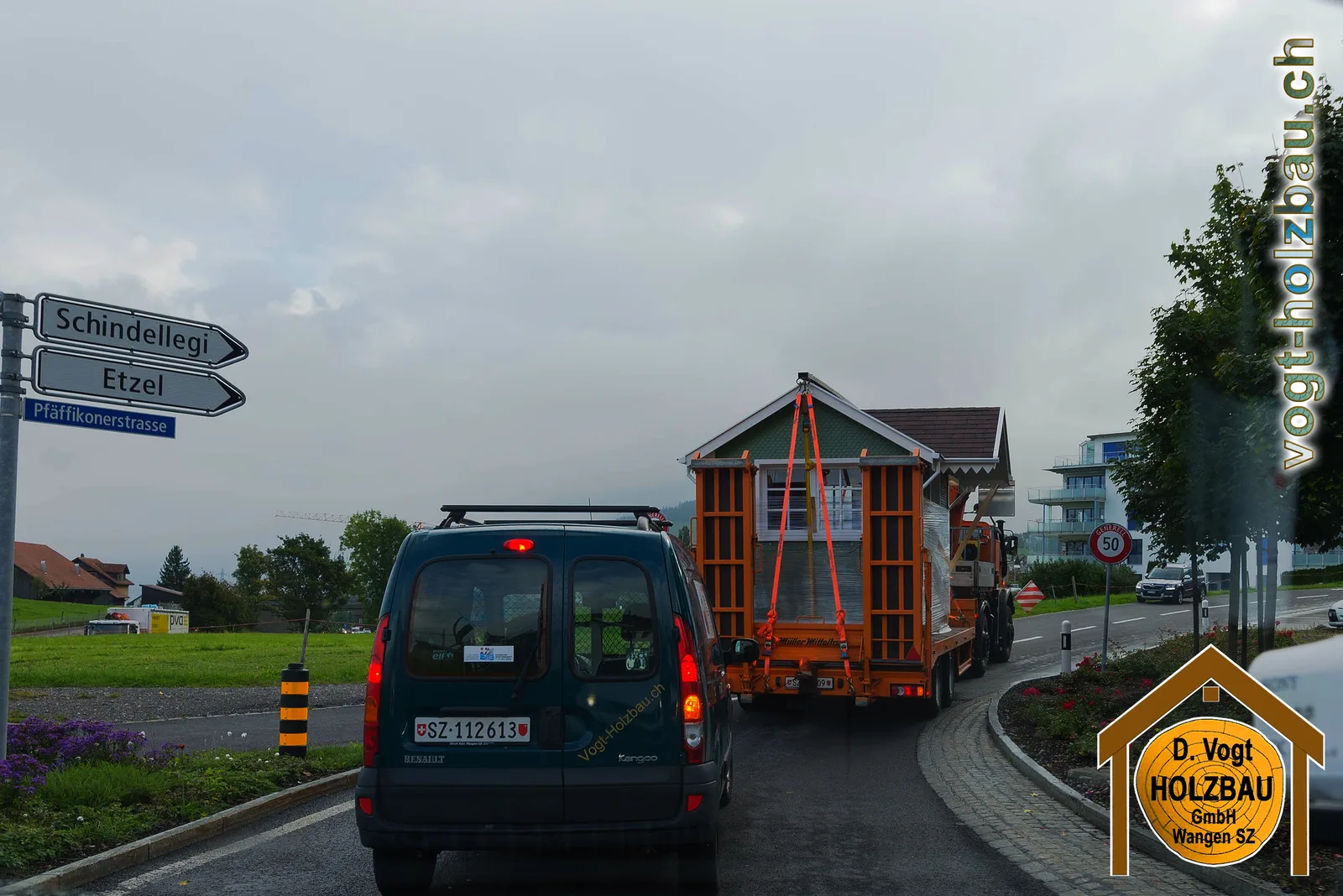 Transport des Häuschens