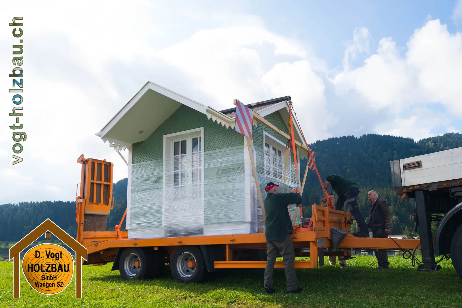 Transport des Häuschens