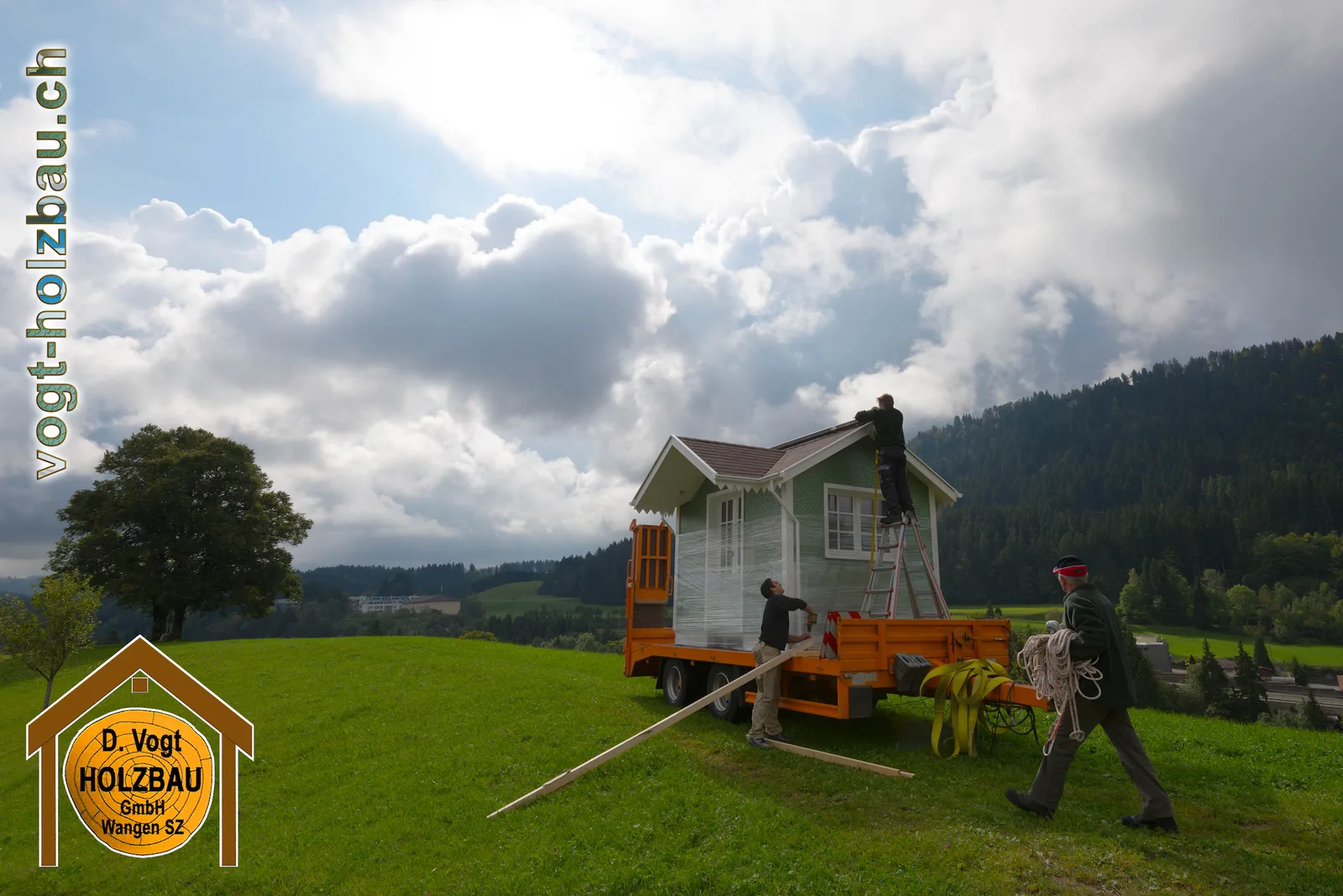 Transport des Häuschens