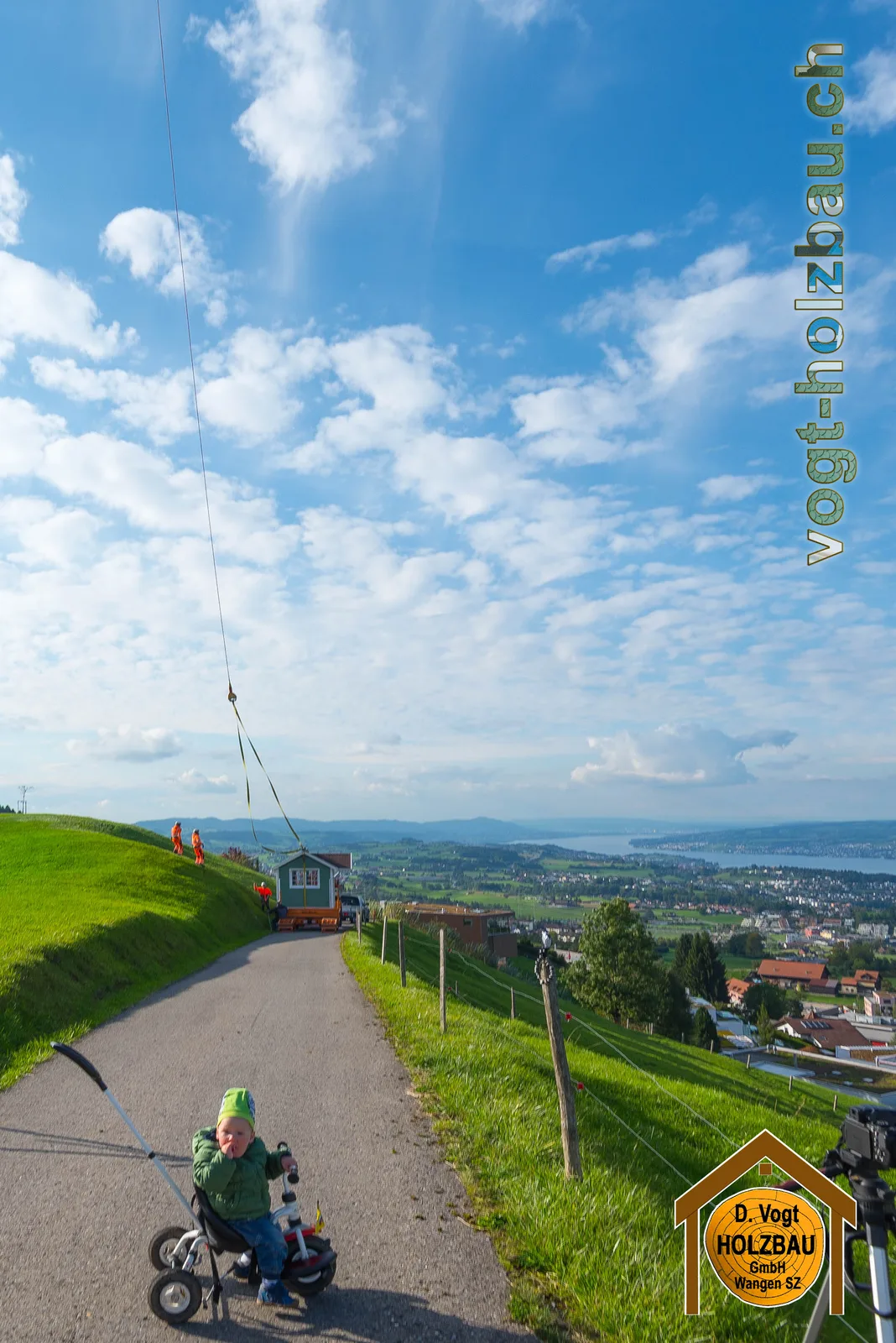 Flug und Positionierung des Häuschens