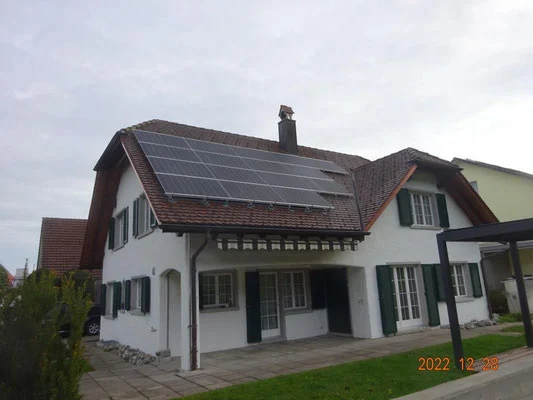 Photovoltaikanlage auf einem Einfamilienhaus